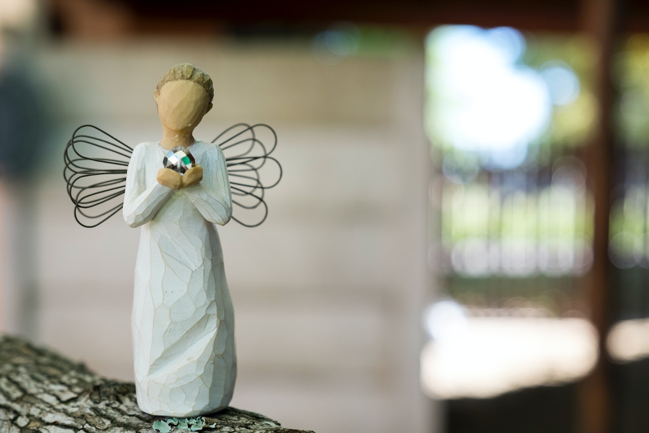 angel holding gift