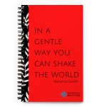 Spiral notebook with Gandhi quote