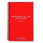 Spiral notebook with Paul Coelho quote
