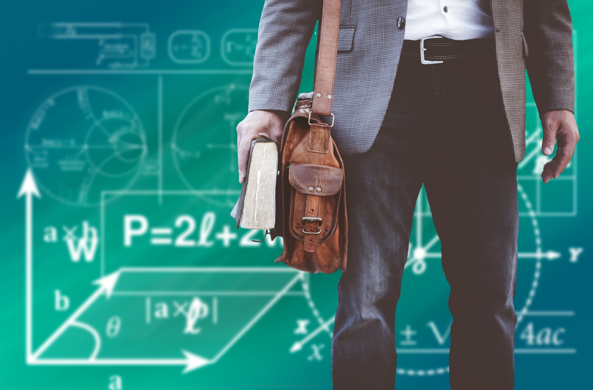 teacher with bag